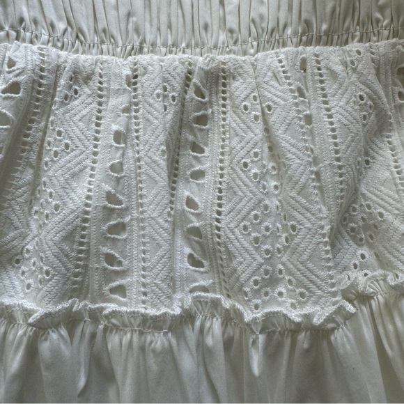 NWT Choosy White Endless Summer Eyelet Off the Shoulder Mini Dress Size Medium - Picture 10 of 15